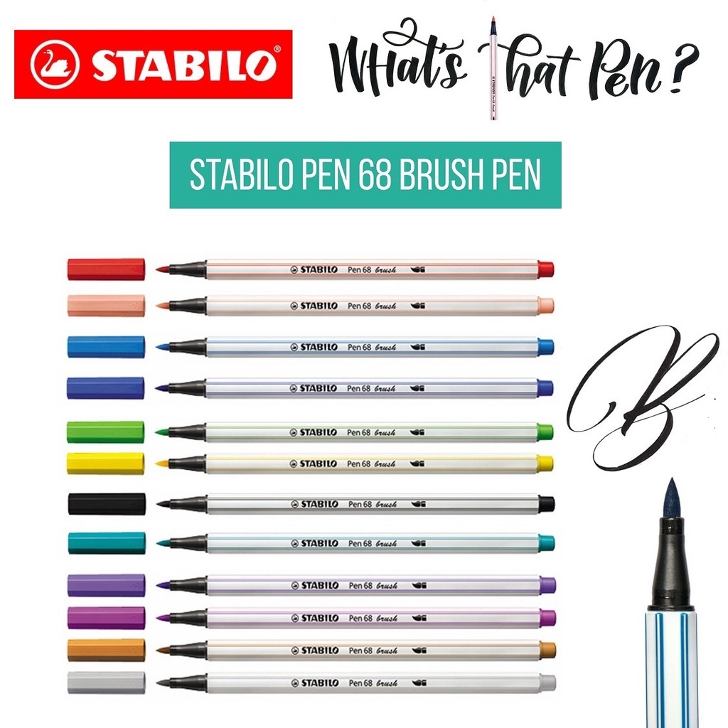 Bút lông màu STABILO Pen 68 brush PN68BR