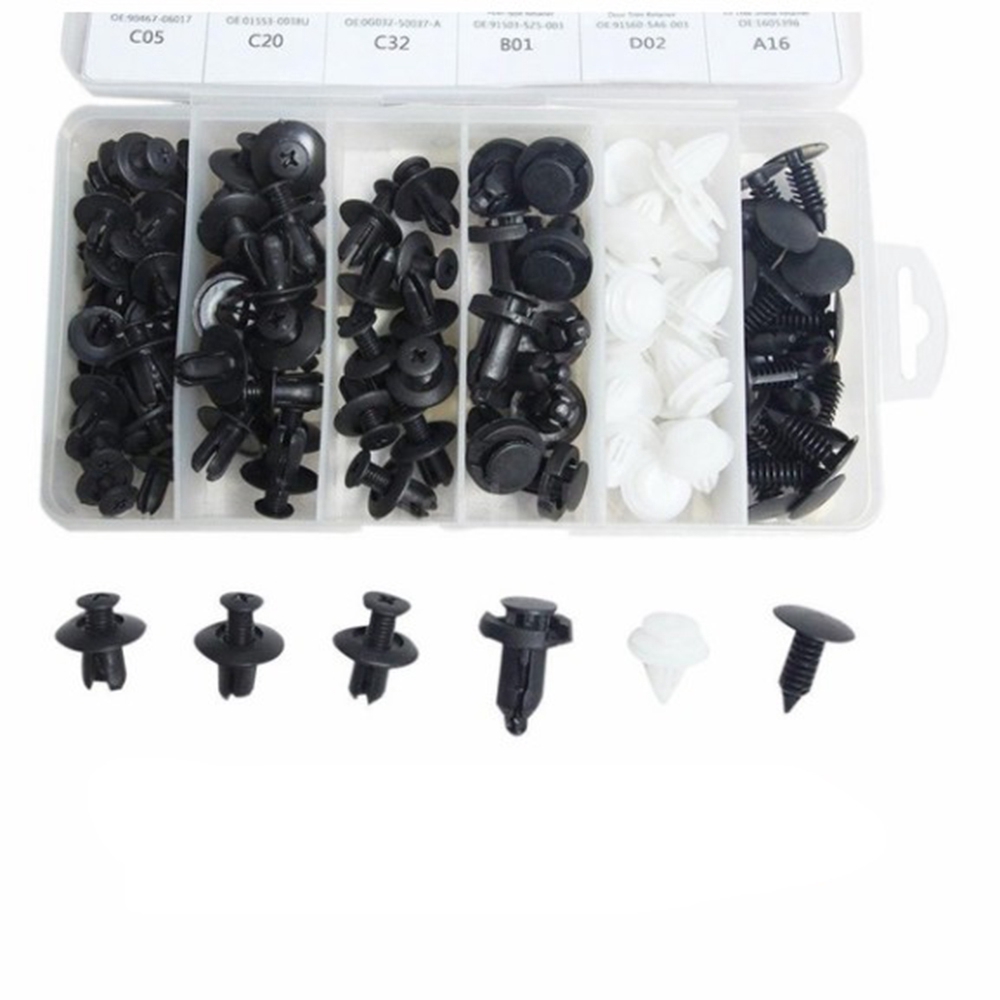 Bộ 100 ốc nhựa dành cho xe hơi tiện dụng