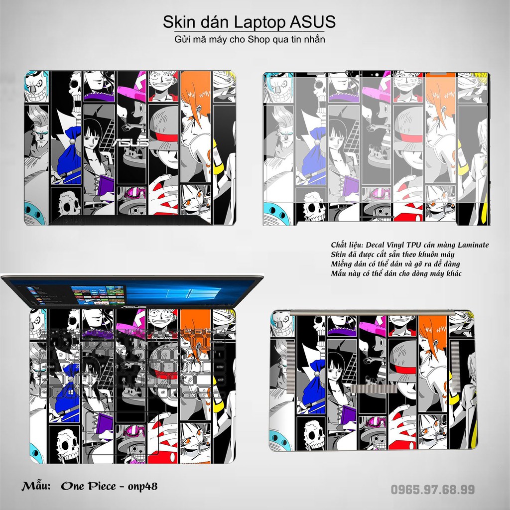 Skin dán Laptop Asus in hình One Piece nhiều mẫu 25 (inbox mã máy cho Shop)