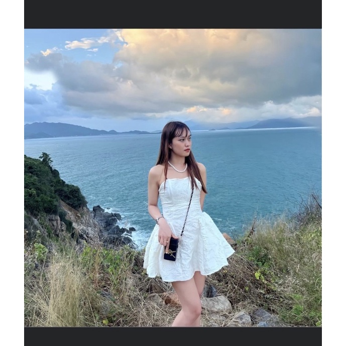 Set váy yếm đỏ Freeship 💚 YẾM KẺ ĐỎ