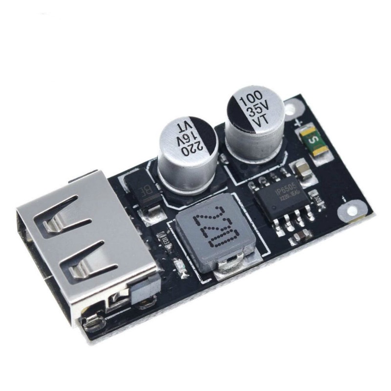 Mạch Hạ Áp Usb 3.0 sang Qc2.0 Dc-Dc 6-32v 9v 12v 24v Sang 5v QC2.0 chế Sạc dự phòng điện thoại lắp Xe máy, Oto