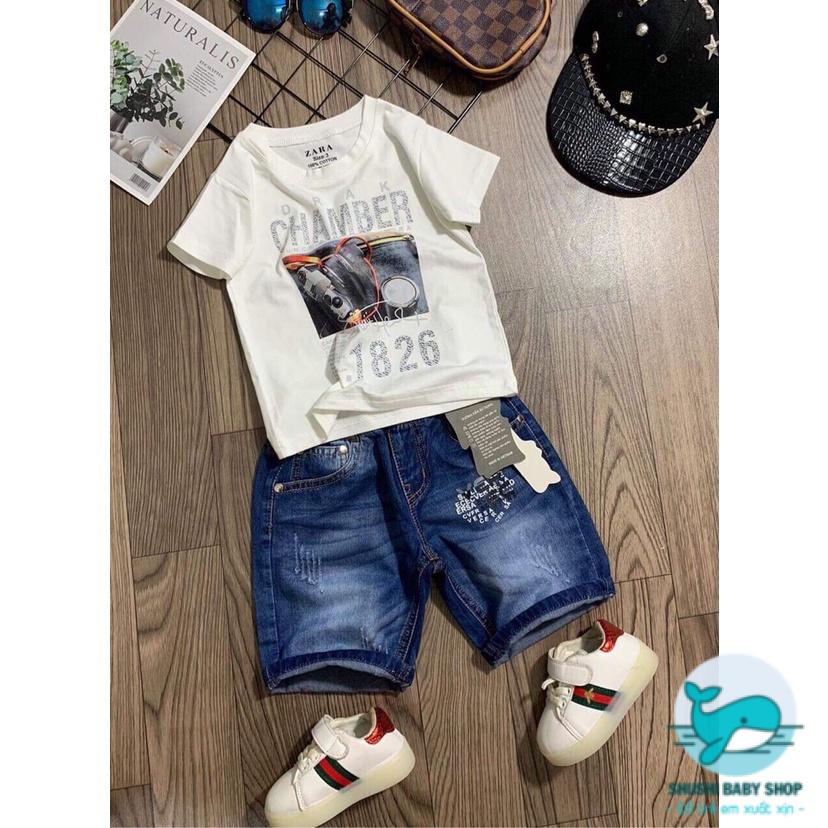 [FreeShip] [Ảnh thật] Set Quần Jeans Áo Thun Bé Trai Mềm Mại Thoải Mai Sang Xịn