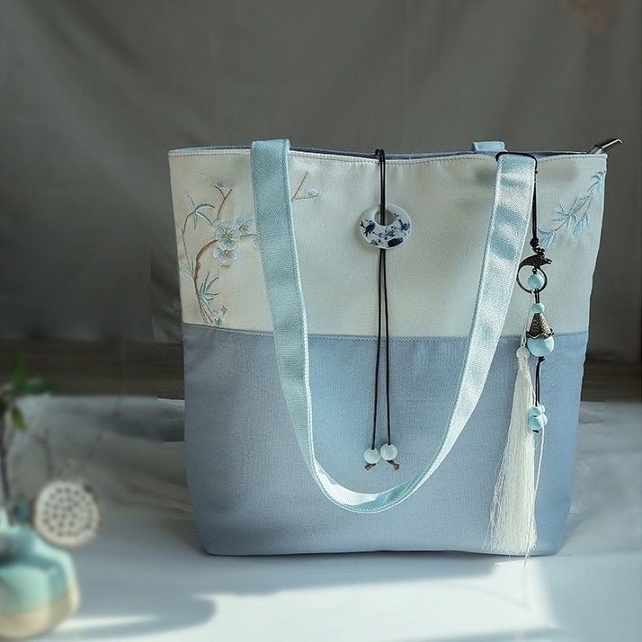 Túi tote thêu cổ phong