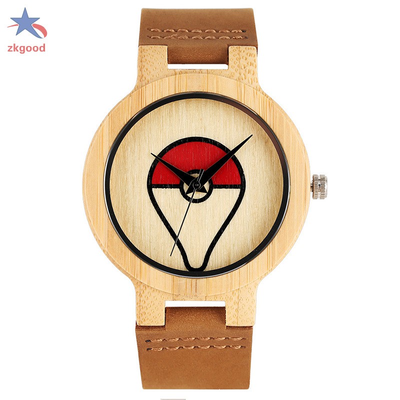 Đồng Hồ Quartz Mặt Tròn Trang Trí Hình Pokemon