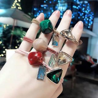 Dây Buộc Tóc Hình Tam Giác Đính Đá Thời Trang Cho Nữ