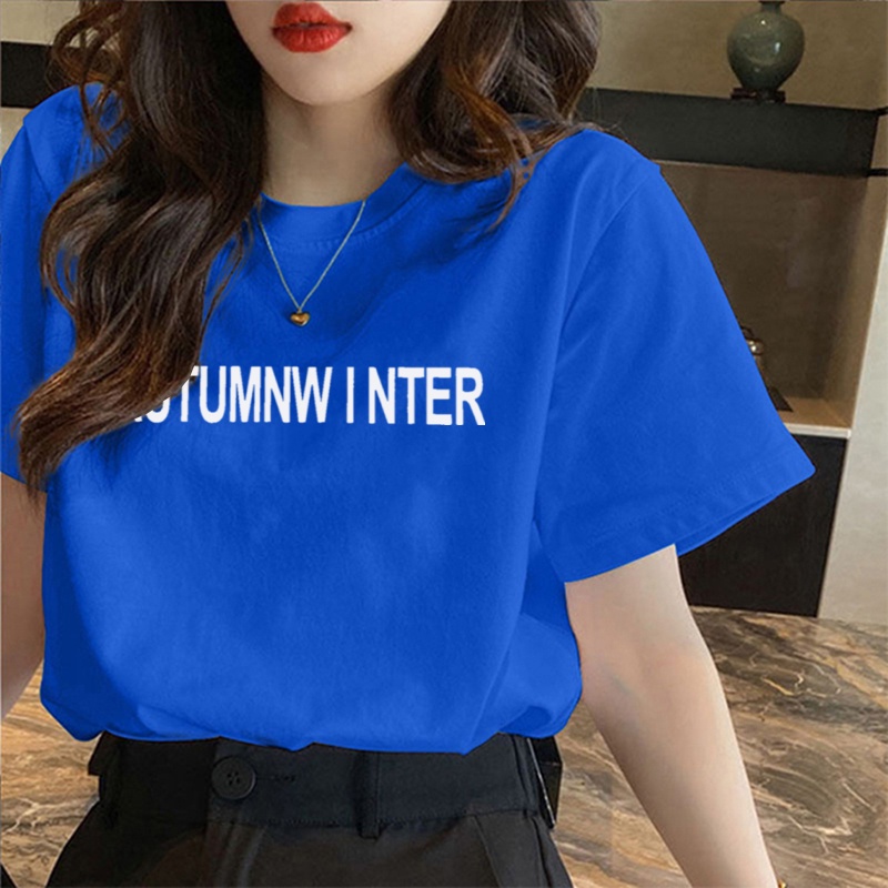 Korean version of loose fashion print trend short-sleeved T-shirt woman