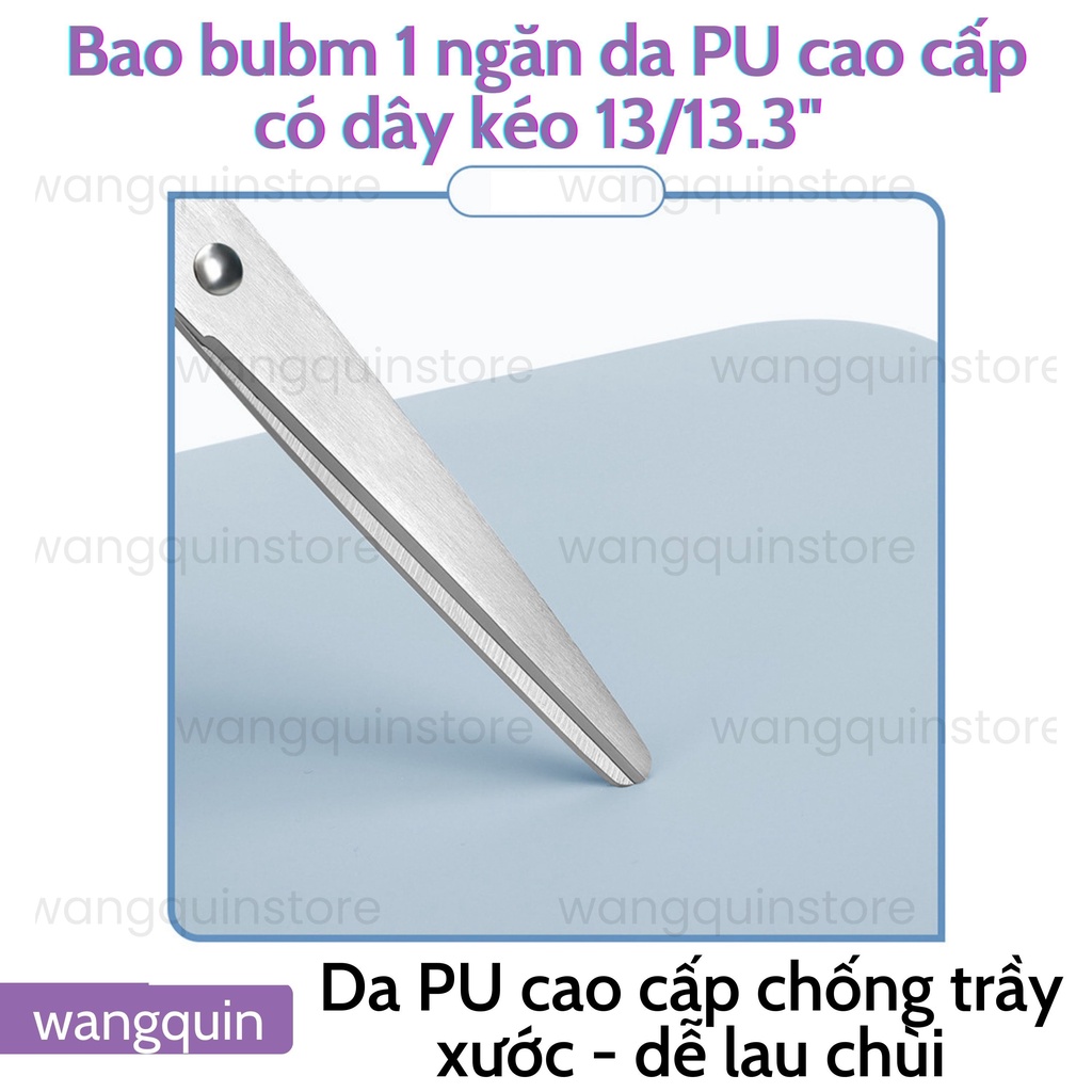 Túi đựng laptop da PU cao cấp 13 13.3 14 inch đủ màu có dây kéo Túi da chống nước bảo vệ máy tính chống sốc laptop