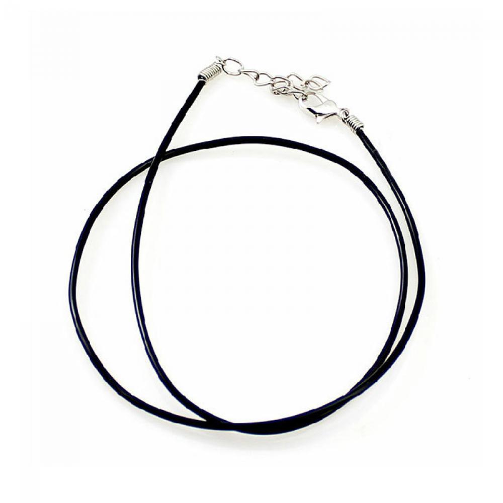 Layor Fashion Chain Men Wax Rope Necklace Women Tone Leather Black Wholesale