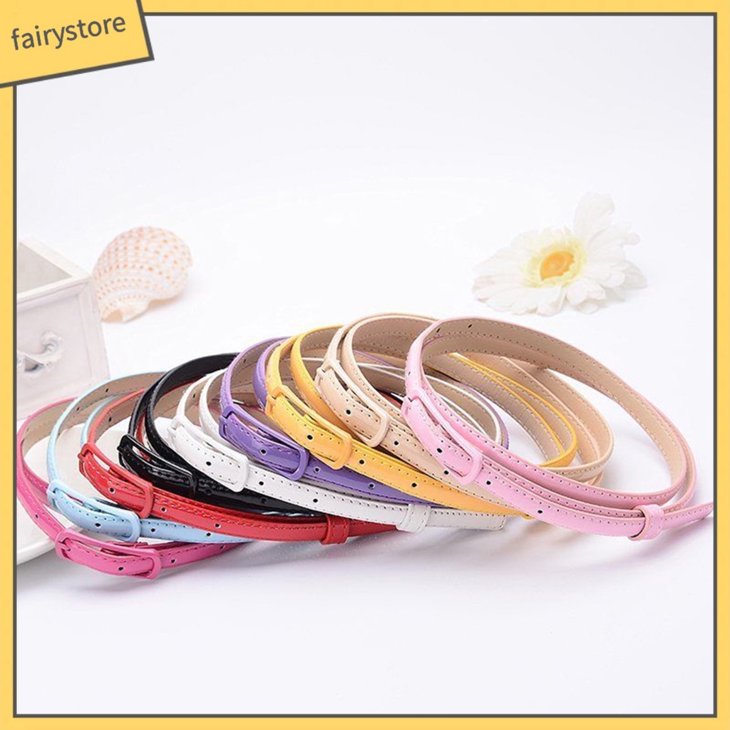 Thắt lưng nữ da giả bản nhỏ thời trang