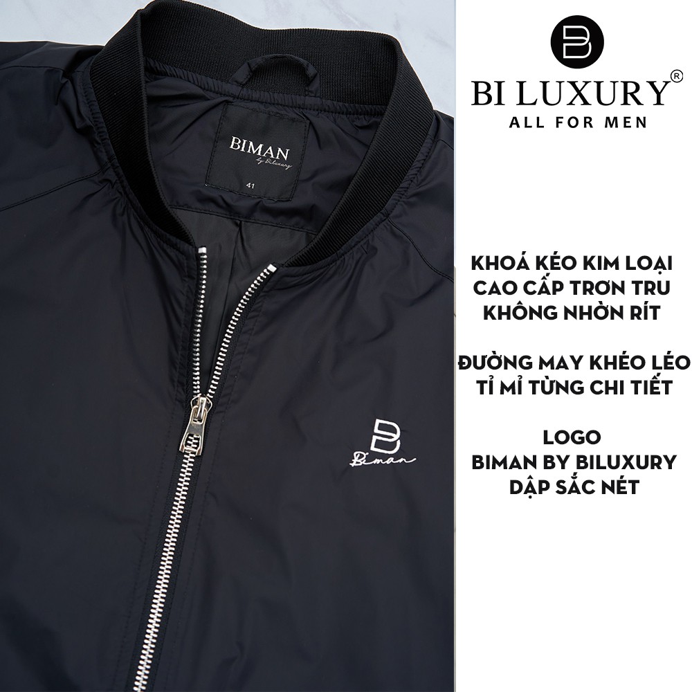 Áo khoác gió bomber nam BST mới Biman by Biluxury 4AG2T010 hai lớp chống nước GORE-TEX đẳng cấp