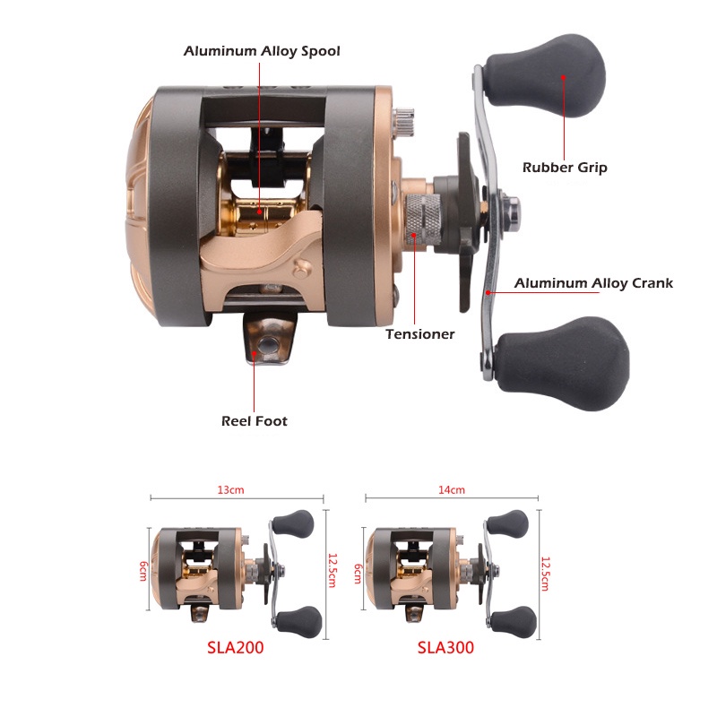 Máy Câu Cấu Hình Tầm Cao Drum Fishing Reel 5.6: 1
