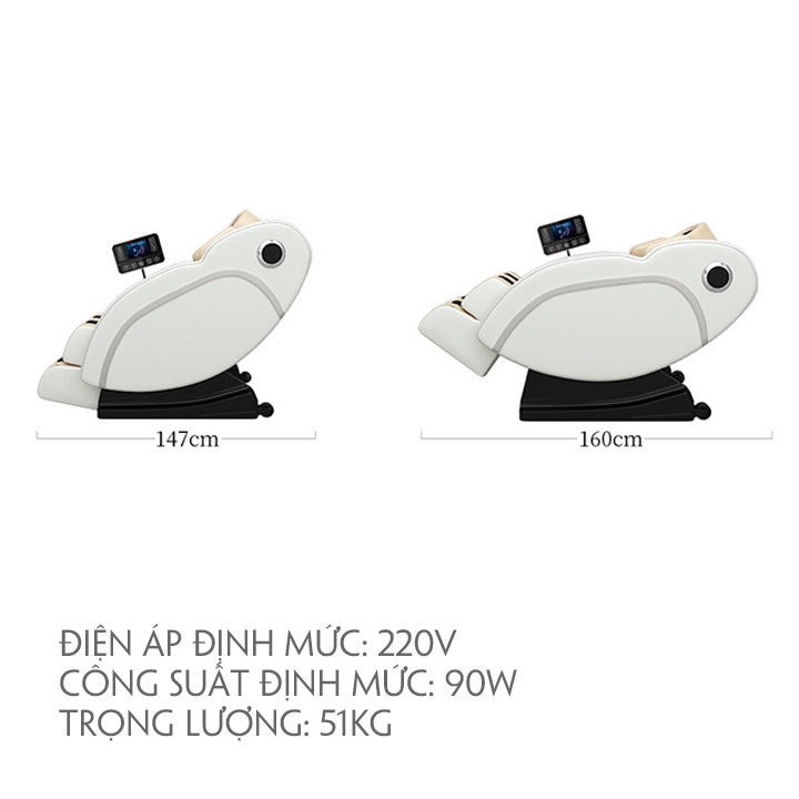 Ghế Massage Toàn Thân S8 Plus Công Nghệ Nhật Màn Hình LCD Tiếng Việt - Bảo Hành 5 Năm