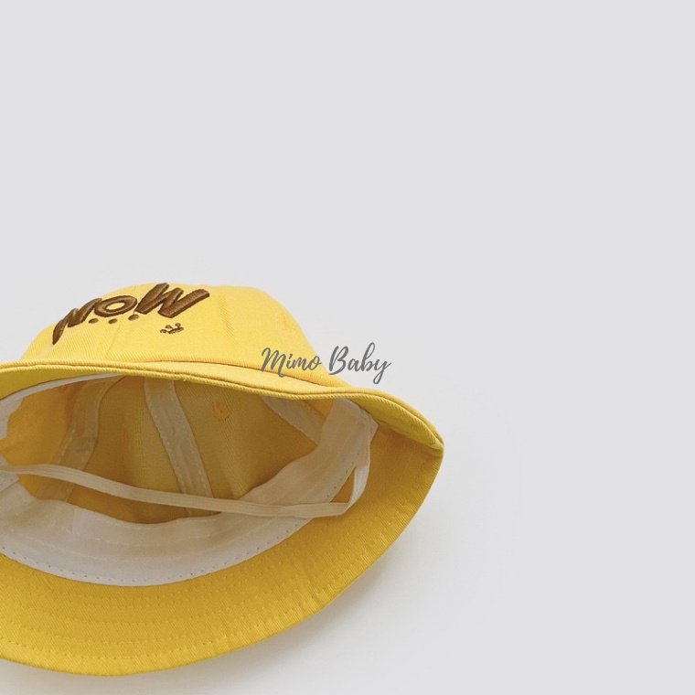Mũ nón tai bèo, mũ bucket họa tiết chữ WOW dễ thương cho bé MH134 Mimo Baby