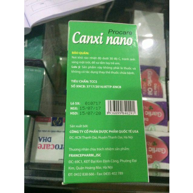 VIÊN UỐNG CANXI NANO BỔ SUNG CANXI CHO PHỤ NỮ CHUẨN BỊ MANG THA LỌ 30 VIÊN