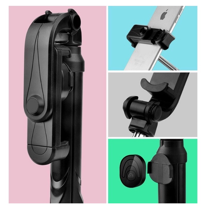 Gậy chụp selfie gắn đèn - Gậy chụp ảnh Bluetooth đa năng XT-10S Thế Hệ 2 - Gậy chụp hình tự sướng tích hợp trippo 3 chân