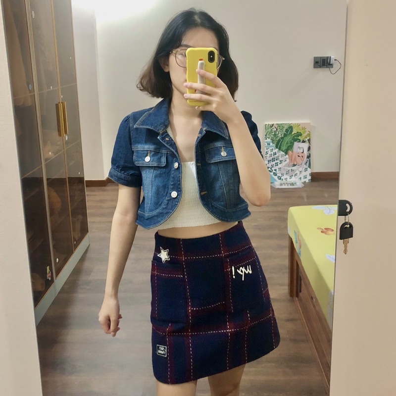 Váy sọc vải bố