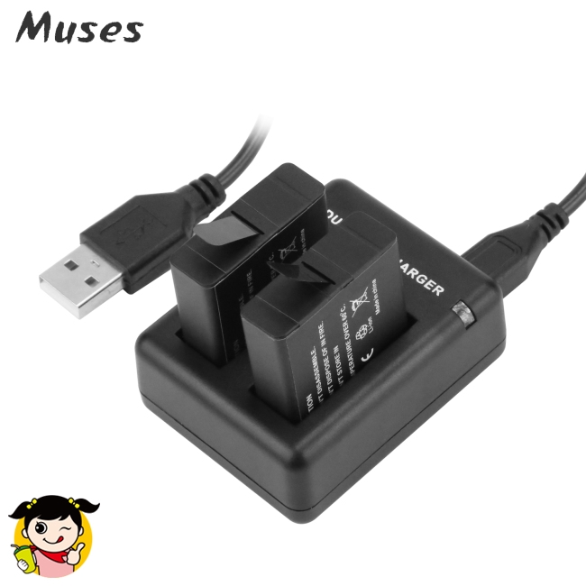 Bộ sạc 2 pin AHDBT-501 cho GoPro Hero 5 6 7 Muse07