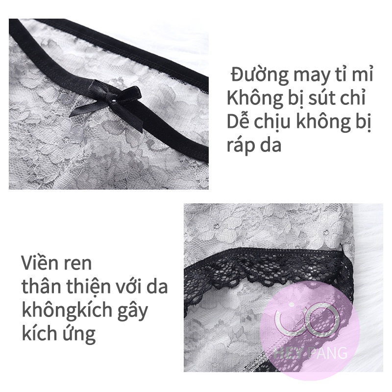 Quần lót ren sexy siêu mềm quyến rũ thoáng khí HEYPANG Quần lót nữ nơ đẹp VN008
