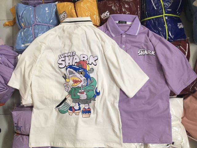 Áo Polo SHARK [ HÌNH THẬT B'TEEN %] Tay lỡ SIÊU HOT 2020