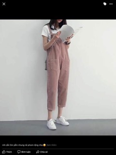 Quần yếm nhung