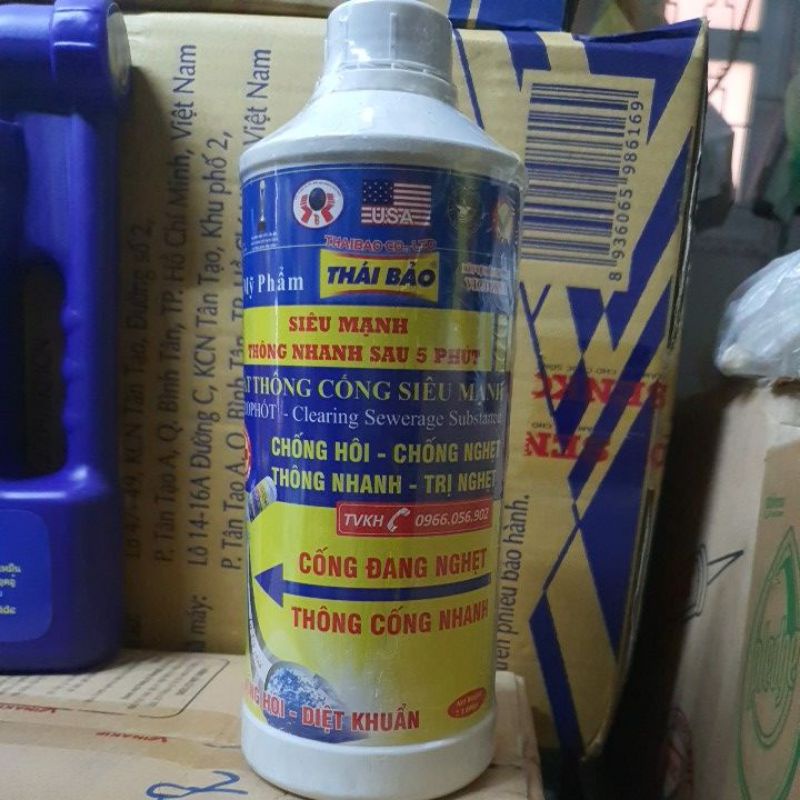 Chai Nước Thông Cống Siêu Mạnh Thái Bảo - Thuốc Thông Bồn Cầu Hiệu Quả Tức Thì, An Toàn Cho Sức Khoẻ