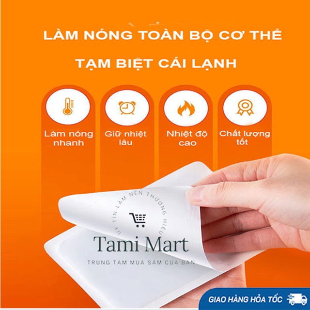 Miếng Dán Giữ Nhiệt Chuột Túi, Giữ Ấm Cơ Thể Chân, Tay Mùa Đông, Sưởi Ấm Ngày Đèn Đỏ, Đau Bụng Kinh - Tami Mart