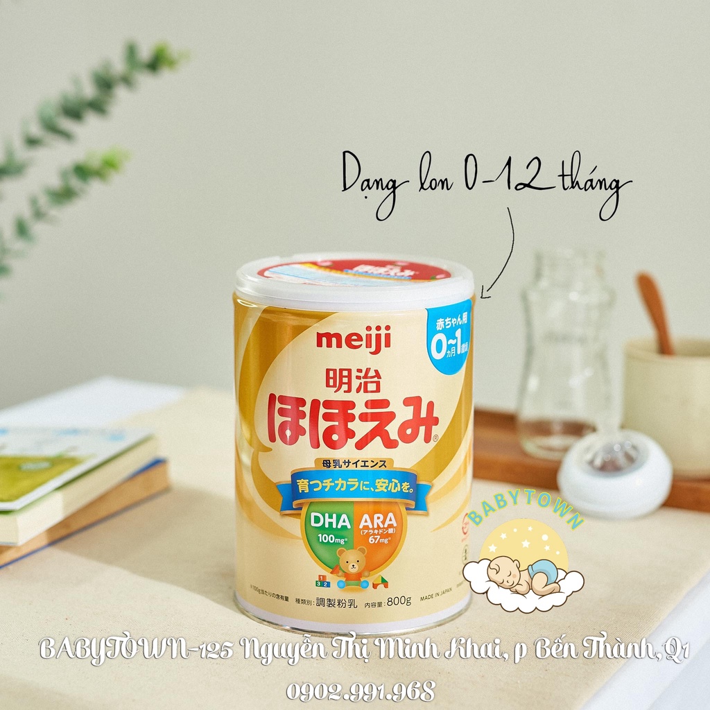 Sữa Meiji Lon Nội Địa Nhật 800gr , Meiji HP 850gr (Date 2024)