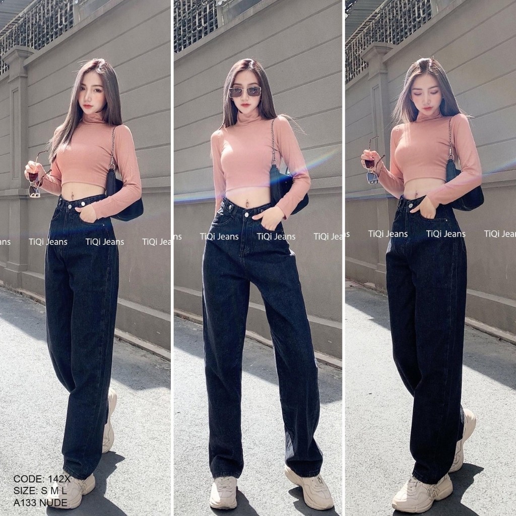 [Mã WASTMAY giảm 15% tối đa 30K đơn 150K] [HOT} Quần Jean Ống Rộng Khuy Kiểu AA3 Kèm Ảnh Chụp Thật 100% From Chuẩn Mẫu