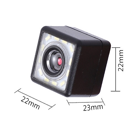 Camera lùi cho xe ô tô 12 led nhìn đêm - Camera lùi cho xe hơi 12 đèn led - Camera lùi 12 led vuông