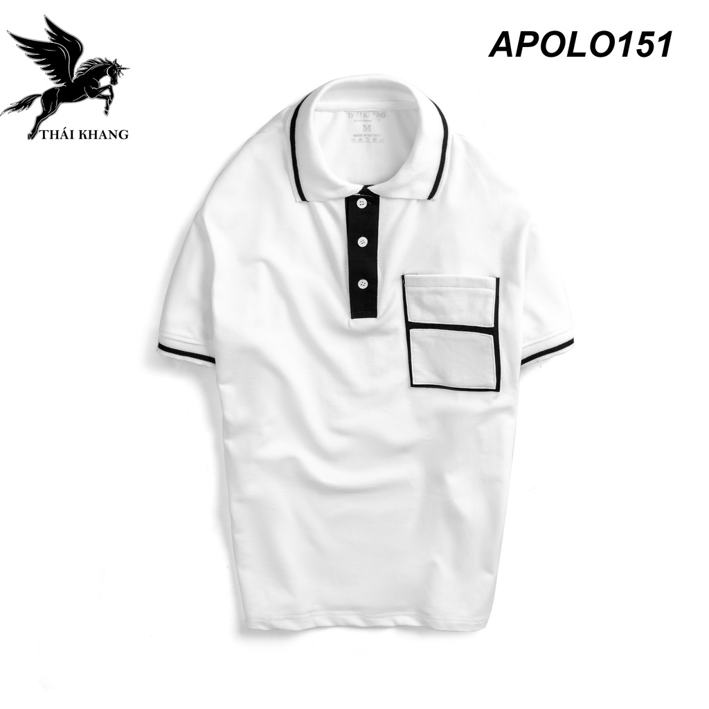 Áo thun polo nam THÁI KHANG vải cá sấu nhập khẩu mịn mát APOLO15