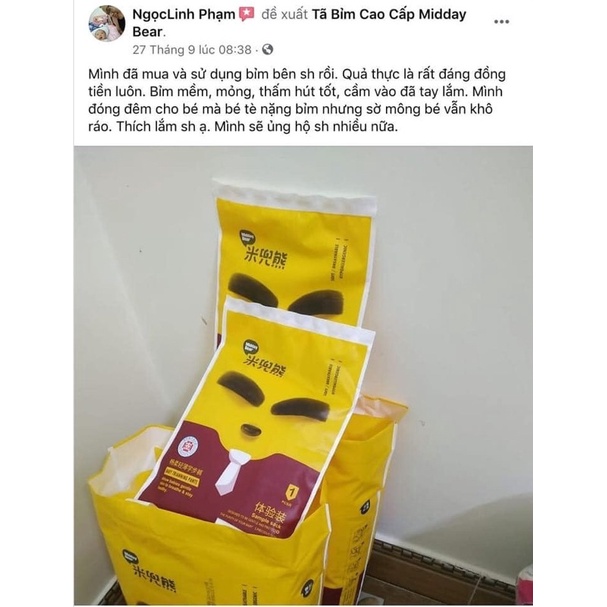 Bỉm dán Midday Bear size S - 74 miếng