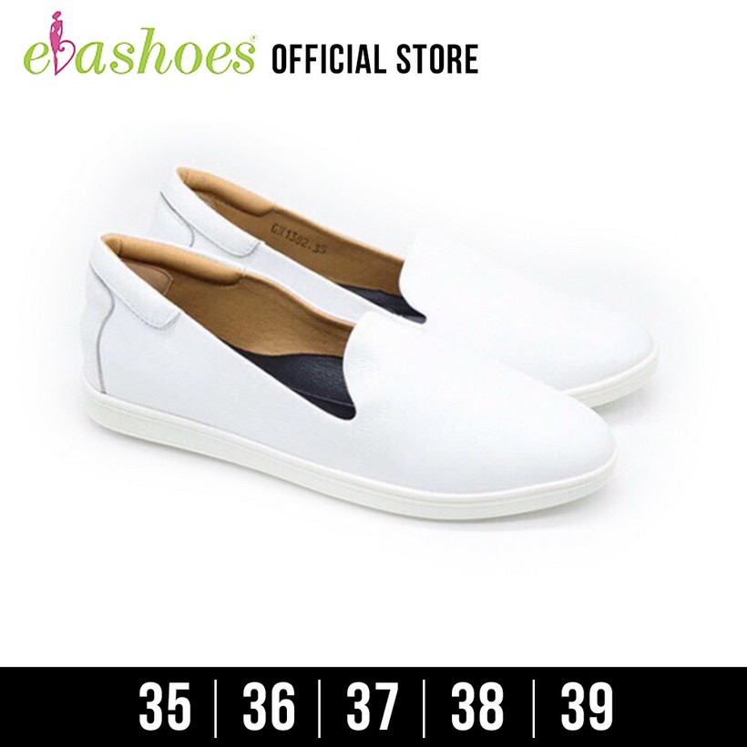 [Mã LT50 giảm 50k đơn 250k] Giày Slipon Đế Độn 3cm Da Tổng Hợp Evashoes - Eva1382(Màu Đen, Trắng)