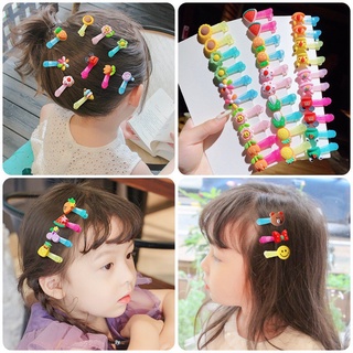 Set 10 Kẹp Tóc Mỏ Vịt Hoa Quả Trái Cây Hoạt Hình Thú Dễ Thương Cho Bé Gái Phong Cách Hàn Quốc HOT TREND PKTL0054