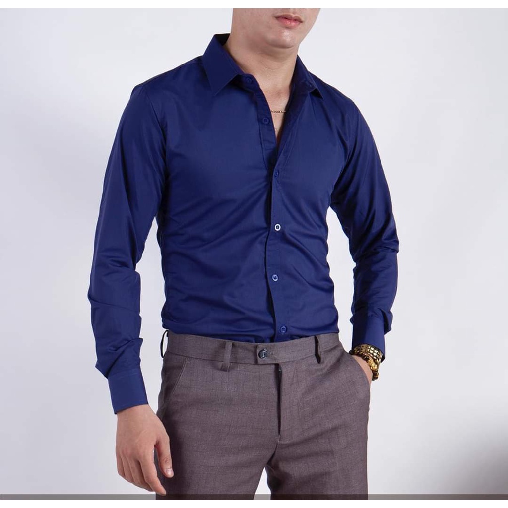 ÁO SƠ MI NAM CÔNG SỞ - CHẤY LỤA DÀY - HÀNG MAY KỸ GẤP HỘP - CHUẨN PHOM DÁNG | BigBuy360 - bigbuy360.vn