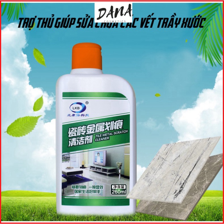 Dung Dịch Xoá Vết Xước Gạch Sàn Nhà Siêu Sạch Cao Cấp 260ml DANA