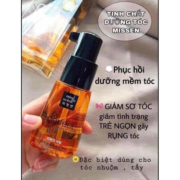 Tinh chất dưỡng tóc Missen Miseen Scene Damage Hair Care Perfect Serum phục hồi tóc thật hiệu quả 80ml