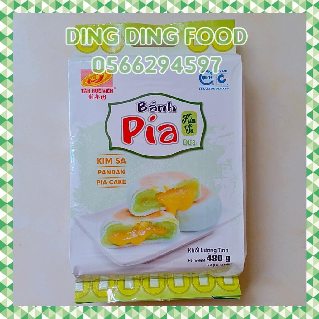 Date 9/2023 - Bánh Pía Kim Sa Dứa Trứng Chảy 480g  Tân Huê Viên, Mini, Không Sầu Riêng, DING DING