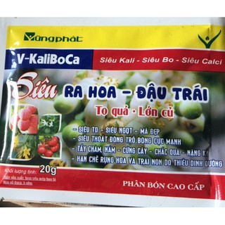 10 gói SIÊU RA HOA ĐẬU QUẢ GÓI 20gr