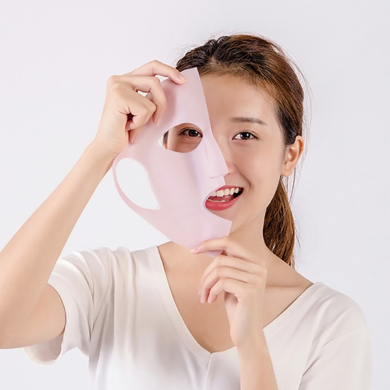 1 Mặt Nạ Gel Silica 3D Móc Tai Có Thể Tái Sử Dụng Giúp Chống Bay Hơi Làm Đẹp Chăm Sóc Da Mặt