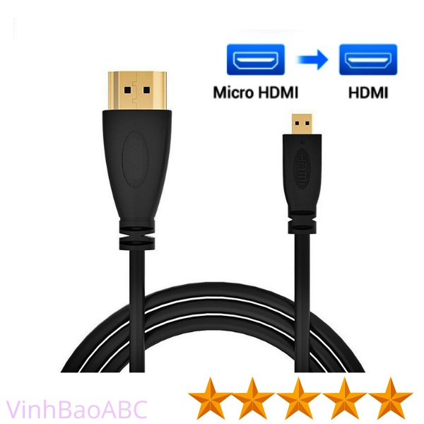 Dây Cáp Micro HDMI To HDMI 1.5 Mét