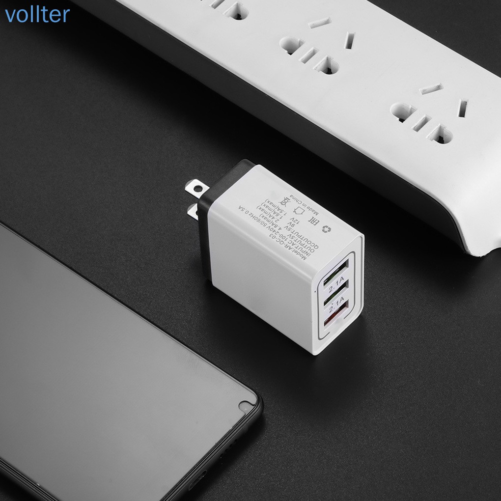 Cốc sạc nhanh 3 cổng Usb Qc3.0 5v/ 9v/ 12v tùy chọn màu sắc 5w/10w/18w/22w