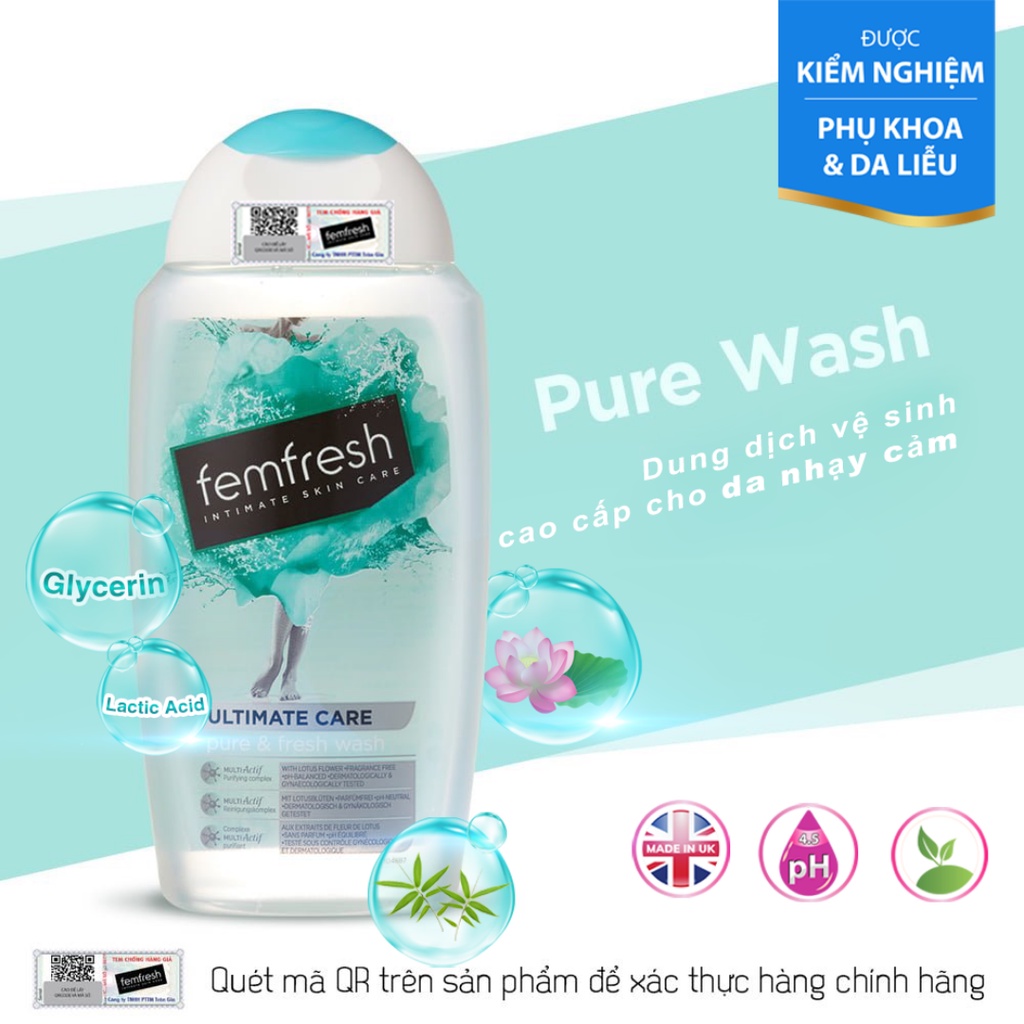 Dung dịch vệ sinh phụ nữ Femfresh Daily Intimate Wash 250ml