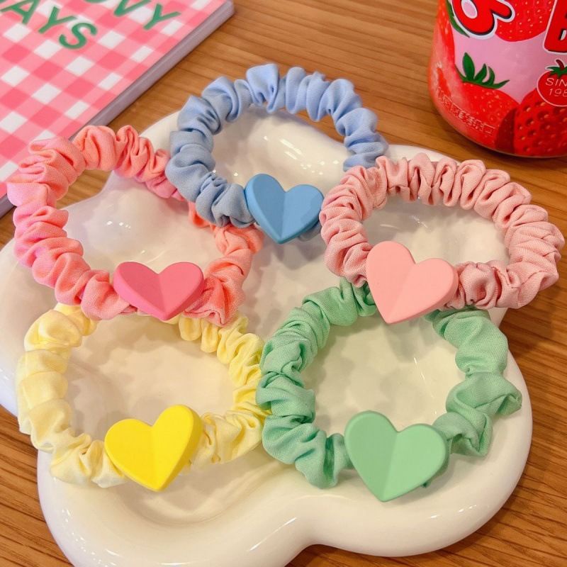 Dây Cột Tóc Hình Trái Tim Dễ Thương Ngọt Ngào Cho Nữ