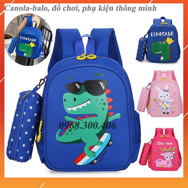 Cặp sách, balo cho bé vào lớp 1 CÓ TẶNG KÈM HỘP BÚT cặp chất đẹp đáng yêu - CHB1