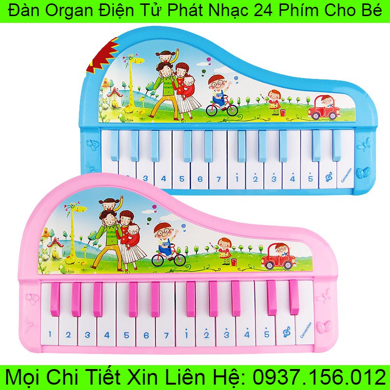 Đàn organ điện tử phát nhạc 24 phím cho bé