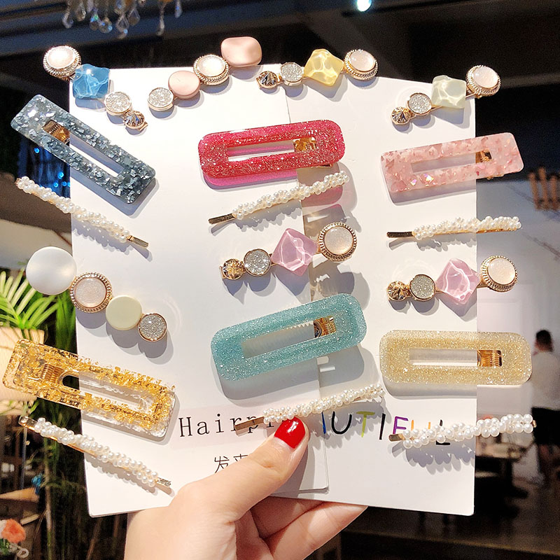 Kẹp Tóc Đính Ngọc Trai Kiểu Hàn Quốc Dễ Thương Cho Nữ