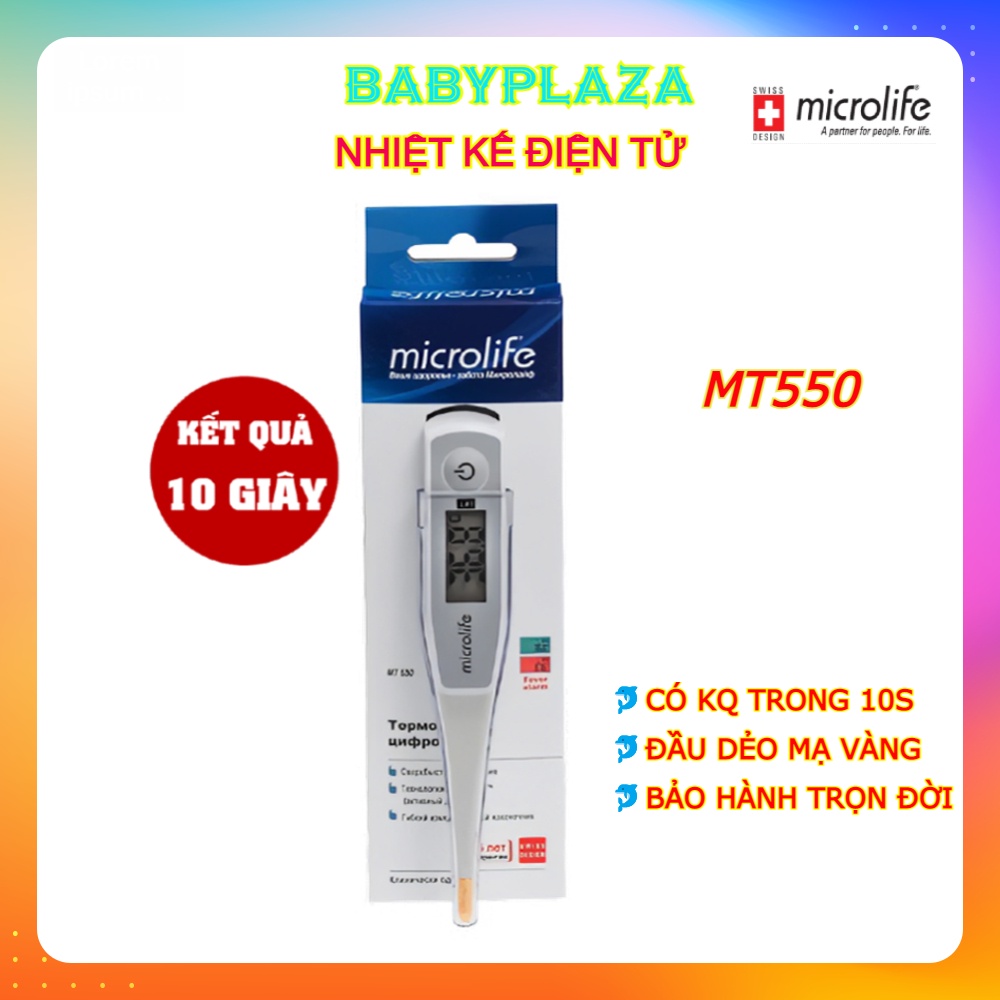 Nhiệt kế điện tử Microlife MT500 có kết quả trong 30s, công nghệ Thụy Sỹ, bảo hành trọn đời