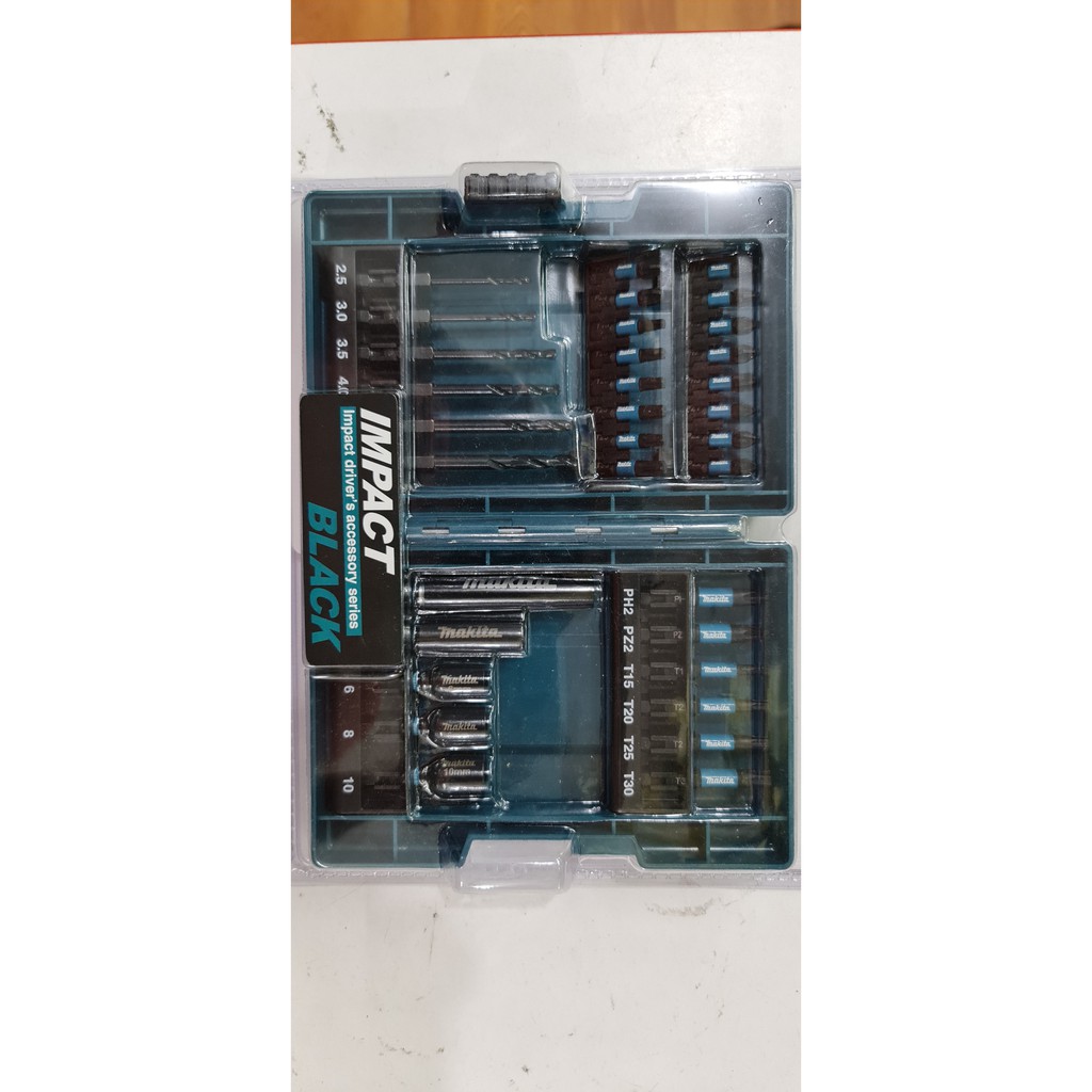 {Hàng chính hãng} Bộ mũi khoan và vặn vít Makita IMPACT BLACK E-06622