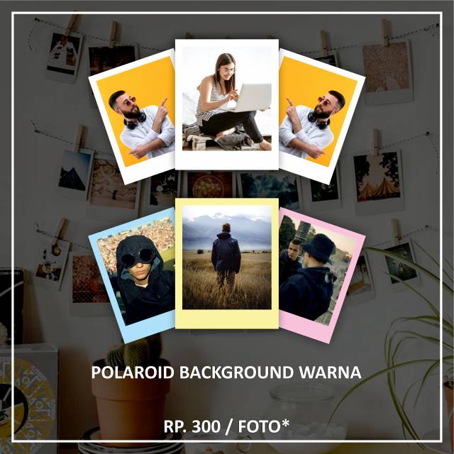 Máy Ảnh Polaroid Bqckground Màu Sắc
