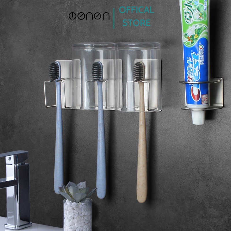 Móc Dán Tường Treo Đồ Bàn Chải Oenon Và Cốc Đánh Răng Chịu Lực Tốt Oenen